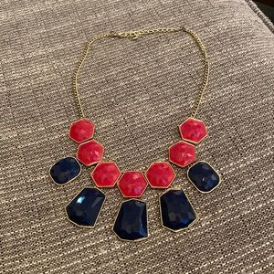 Pink and navy necklace